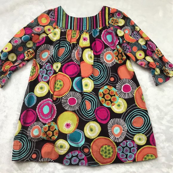 Baxter & Beatrice Multi Colored Abstract Shift Dress Mixed Print Girls Size 6 - Picture 6 of 10